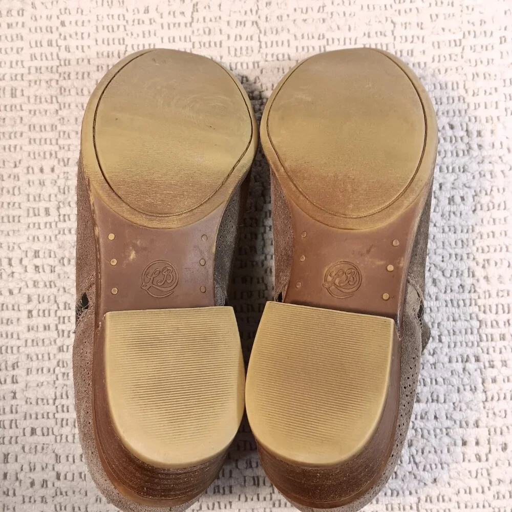 READ! Lucky Brand women's perforated suede leather double zipper ankle booties